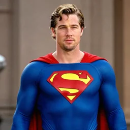 a blonde superman looking like bradley cooper