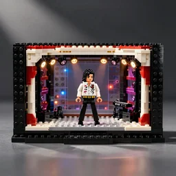 lego set of michael jackson and stage, realistic, render, unreal engine, detailed