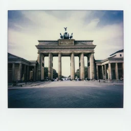 polaroid photo of destroyed berlin center during world war 2