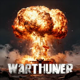 digital illustration poster war thunder nuclear explosion