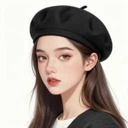 girl with beret sharp details sharp focus elegant highly detailed _ illustration _ by _ jordan _ grimmer _ and _ greg _ rutkowski _ and _ pine _ and _