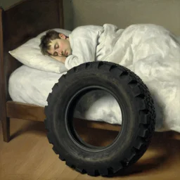 tire getting a good night's sleep by james ensor