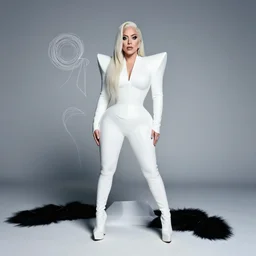 lady gaga styled by nick knight posing, chromatica album inspired, photohoot, set pieces, intricate set, vogue magazine, canon, highly realistic. high resolution. highly detailed. dramatic. 8 k. 4 k.