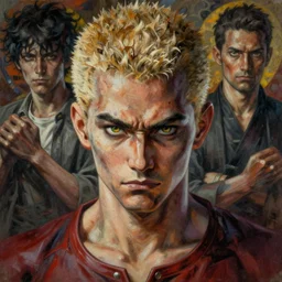 a masterpiece portrait painting of saitama, ultra realistic, concept art, intricate details, eerie, highly detailed, photorealistic, art by artgerm and greg rutkowski and alphonse mucha