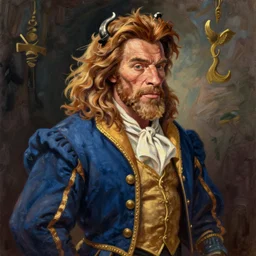 painting of vincent from beauty and the beast, ron perlman, beautiful, detailed