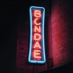 neon sign film noir cuneiform