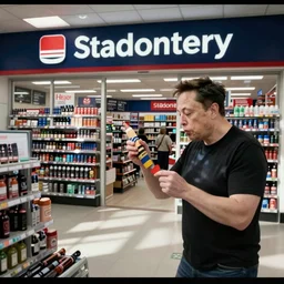 cctv footage of elon musk stealing a crayon in Stationery store at indonesia