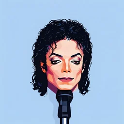 a michael jackson on concert with a microphone macro head shot centered, solid bacgkround, median photoshop filter cutout vector behance, hd by artgerm, jesper ejsing, by rhads, makoto shinkai and lois van baarle, ilya kuvshinov, rossdraws, illustration, art by ilya kuvshinov and gustav klimt