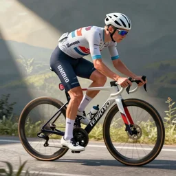 jonas vingegaard on his bike art by renoir.
