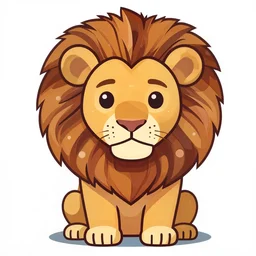 Cute lion, very detailed, Behance, illustration, vector, sharp focus, 4k