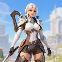 tracer from overwatch as ciri from witche r 5