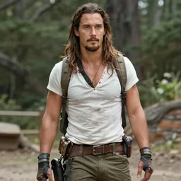 film still of!!!! jared leto!!! as lara croft in new tomb raider movie, 8 k