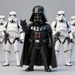 Darth Vader\'s cat commanding stormtroopers, by Doug Chiang