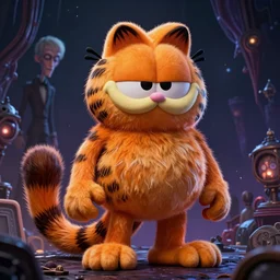 a cosmic horror evil garfield, lovecraftian horror by greg rutkowski, stanley artgerm lau and jason chan highly detailed, cinematic lighting, octane render, unreal engine lumen, very coherent. cinematic, hyper realism, high detail, octane render, 8 k