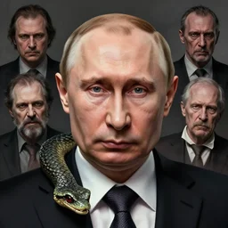 vladimir putin, is bald prehistoric snake reptile creature, toothless, horror macabre by donato giancola and greg rutkowski and wayne barlow and zdzisław beksinski, realistic face, digital art