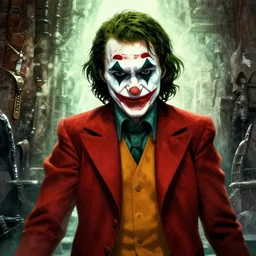 a highly detailed anime of the joker in the style of zdzislaw beksinski