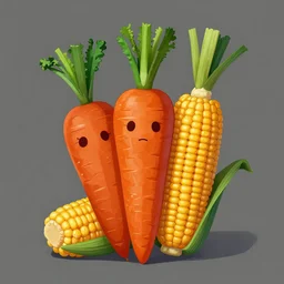 the vegetable black metal band, tomato, carrot, corn, artstation