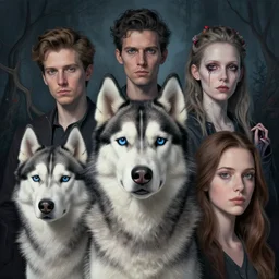 portrait, nightmare anomalies, husky by dariusz zawadzki, kenneth blom, mental alchemy, james jean, pablo amaringo, naudline pierre, contemporary art, hyper detailed