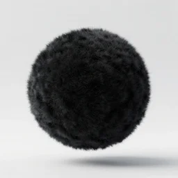 a large glob of black fuzz floating in the middle of the screen, white background, matte painting, concept art, 4 k