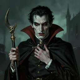 a beautiful portrait of a vampire hunter by berthold woltze and greg rutkowski, gothic, lovecraft, trending on artstation