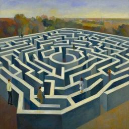 fantastic maze with people by pj crook, edward hopper n - 9