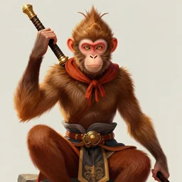 the monkey king. Digital art. Trending on Artstation.
