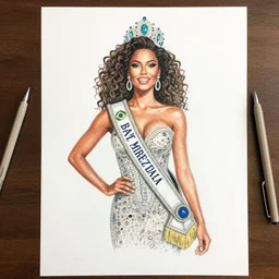 a sketch drawing, brazilian carnival queen by gabo mendoza, trending on artstation