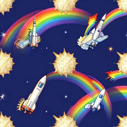 🛰 🚀 💥 🌈 pattern