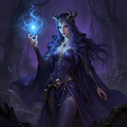 baldur's gate character portrait, sorceress, magic, concept art, style of kieran yanner, jason manley