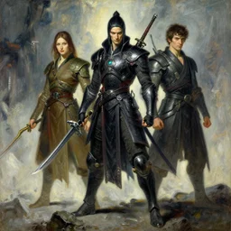 wuxia, cyberpunk, painting by gaston bussiere, craig mullins, j. c. leyendecker
