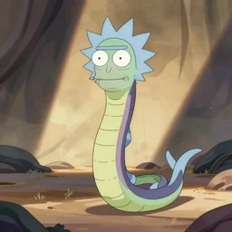 an anthropomorphic eel starring in rick and morty