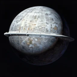 A panorama taken from the surface of the death star, beautiful matte painting, Moebius, frank frazetta, sid mead, james gurney, thomas kinkade, rodney mathews, trending on artstation