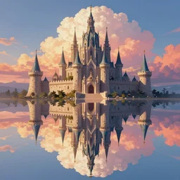 the grand castle of doom in the background, art by greg rutkowski, digital art, trending on artstation, symmetry!!, epic composition, wide angle shot, colorful skies