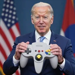 Nintendo 64 render of Joe Biden
