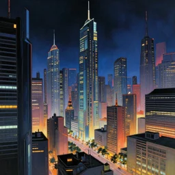 big city, cyberpunk style, art by syd mead