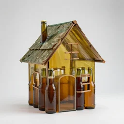 house made of beer bottles