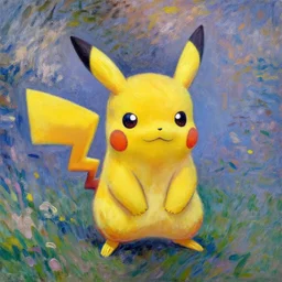 pikachu Claude Monet