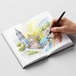 coloring paint ad, modern, catalogue