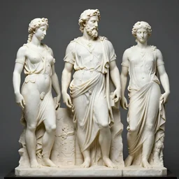 Full sculpture of Imran Khan in the style of Greek sculptures