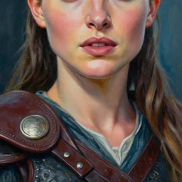 natalie portman as a viking warrior, high detailed, mouth closed, award winning, photorealistic, 8 k, acrylic painting