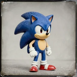 vintage daguerreotype of sonic the hedgehog, 1 9 1 0 s 1 9 1 5