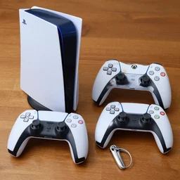 PS5 controller mixed with Xbox controller