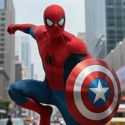 spiderman as captain america, photo