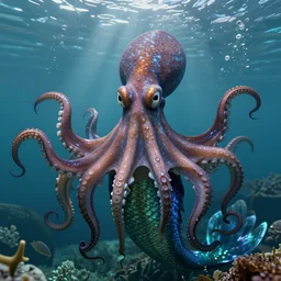willem dafoe mermaid octopus