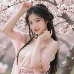 portrait of a young curvaceous mulan, dreamy and ethereal, cherry blossoms, expressive pose, peaceful but flirty expression, elegant, highly detailed, digital painting, artstation, concept art, smooth, sharp focus, by gil elvgren by harry ekham
