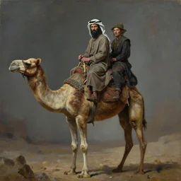 cinematic portrait of goblin riding a camel dressed like a modern arab from left, dark fantasy fetures, desaturated, tim hildebrandt, wayne barlowe, bruce pennington, donato giancola, larry elmore, oil on canvas, masterpiece, trending on artstation, featured on pixiv, cinematic composition, dramatic pose, beautiful lighting, sharp, details, hyper - detailed, hd, hdr, 4 k, 8 k