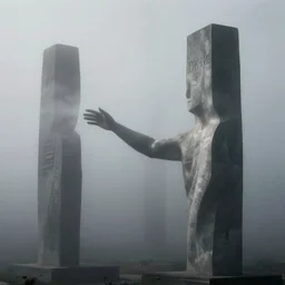 arm reaching out of thick fog, smooth stelae, zdzislaw beksinski