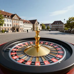 roulette in stuttgart 4 k, unreal 5, daz, french noveau, octane render, hyperrealistic