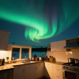 Aurora Borealis? At this time of year? At this time of day? In this part of the country? Localized entirely within your kitchen?