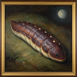 “the inter-dimensional cosmic slug, renaissance painting”